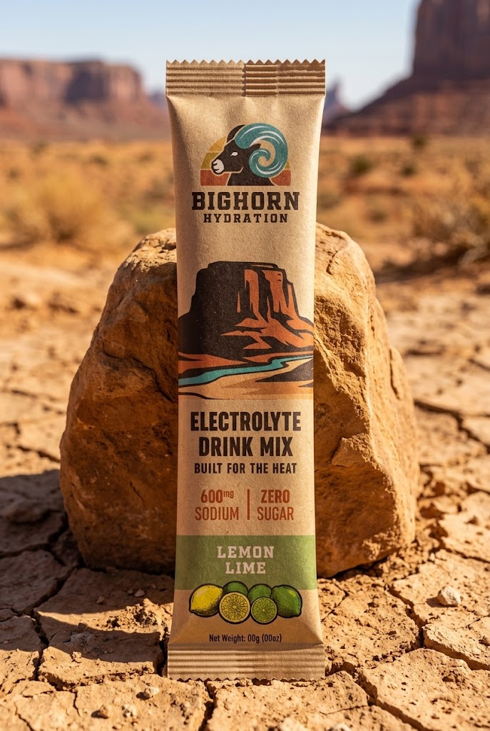 The Bighorn Lemon Lime stick pack, the launch flavor.